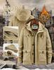 Men's Plus Size Winter Workwear Jacket - Fleece Lined, Thick, Multi-Pocket, Hooded