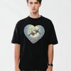 Vintage Orca Heart Moon Graphic T-Shirt Orca Killer Whale Heart Ocean Life T-Top