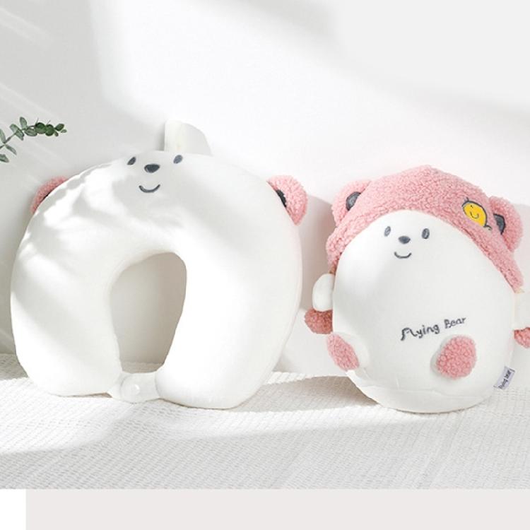 Kids Travel Pillow 2 in 1 Deformable Neck Pillow Soft Ushaped Pillow with Lovely Animal Sleep Companions