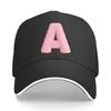 Pink Plush Letter A Home Decor Hip Hop Hat Fashion Outdoor Sports Sandwich Baseball Cap
