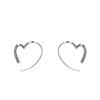 Simple and Cold Wind Ring Love Earrings, Irregular Design Peach Heart Stud Earrings
