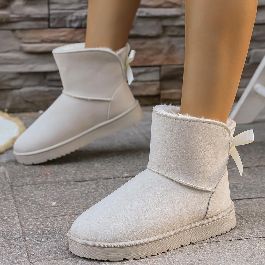 Women's Snow Boots Winter Fluffy Fur Boots High Quality Suede Ankle Boot Fashion Casual Short Boots Winter High Top Cotton Shoes