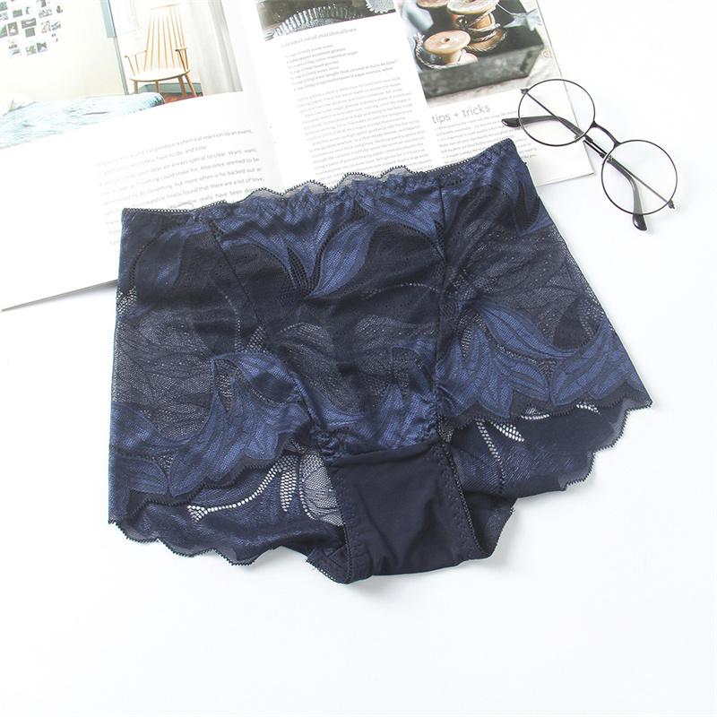 14 Color Women Ultra-thin Lace Panties Mid Waist Breathable Sexy Lingerie Europe Plus Size Briefs Abdomen Hip Lift Knickers
