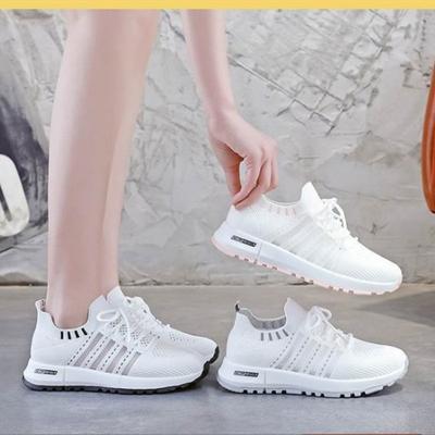 Zomer nieuwe kleine witte schoenen dames zomer licht en ademend casual damesschoenen casual veelzijdig sportief fly-woven mesh