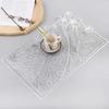 Rectangular Hollow Flower And Leaf Pattern PVC Dining Mat Light Luxury Home Kitchen And Restaurant Tabletop Decoration Products