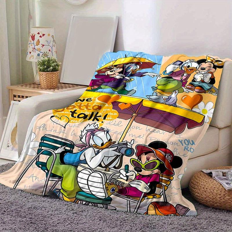 1pc, Minnie and Friends (6) Home Decor Blanket: A Cozy Flannel Throw for Bedroom, Living Room, Travel, Camping, Car
