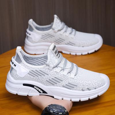 Zapatos de hombre verano transpirables 2025 nuevos zapatos casuales para correr de hombre zapatillas de malla tejida con mosca de moda para hombre