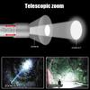 White Laser LED Flashlight COB Sidelight Rechargeable Zoomable Flashlight Waterproof Multicolor Lenses Brightest Flashlights