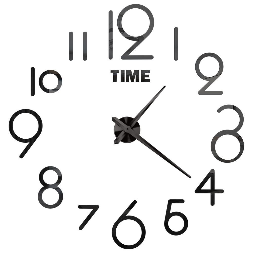 Modern Design Large Wall Clock 3D DIY Quartz Clocks Watches Acrylic Mirror Stickers Living Room Home Decor Horloge