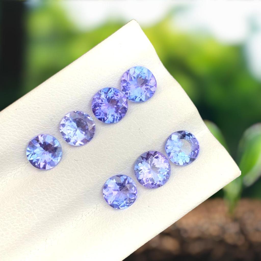 A+ Color Natural Tanzanite Gemstone Lot, Round Cut Gemstone Lot, Healing Tanzanite Stone.