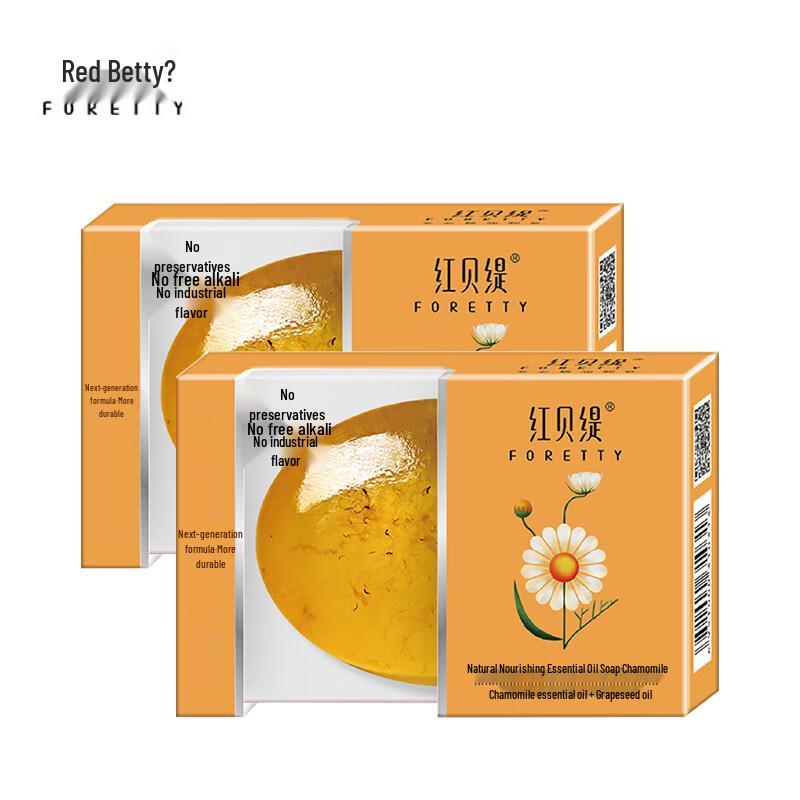 

Foretty Natural Chamomile & Goat Milk Essential Oil Soap, 2 x 110g