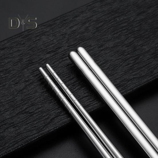 5 par pałeczek ze stali nierdzewnej o wysokiej twardości, wielokrotnego użytku, antypoślizgowe, lekkie, metalowe, domowe, odporne na ciepło, pałeczki do warzyw