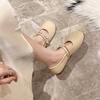 [Youshilai] Round Head Sweet Pearl Loafers Women's Spring 2025 New Shallow Mouth with One Pedal
