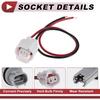 1 Set Turn Signal Light Socket Wiring for Lexus LX470 1998-2007 No.9007560004/90075-60004 Lamp Bulb Pigtail Connector Harness