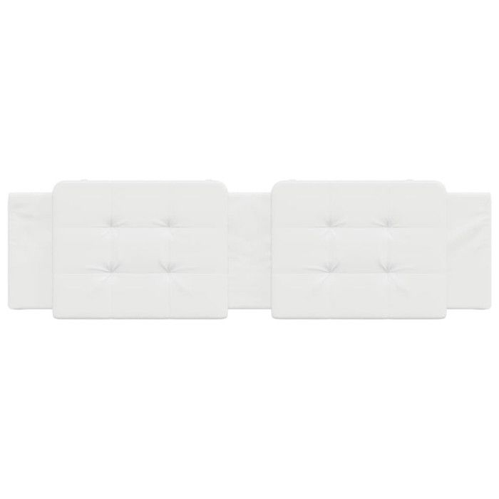 VidaXL Coussin de Tête de Lit, Oreiller Rembourré de Tête de Lit, Accessoire de Lit de Chambre à Coucher Intérieur, Blanc 374874