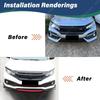 For Honda Civic Hatchback 2016 2017 2018 2019 2020 2021 Front Bumper Spoiler Splitter Front Shovel Guard Body Modification Kit