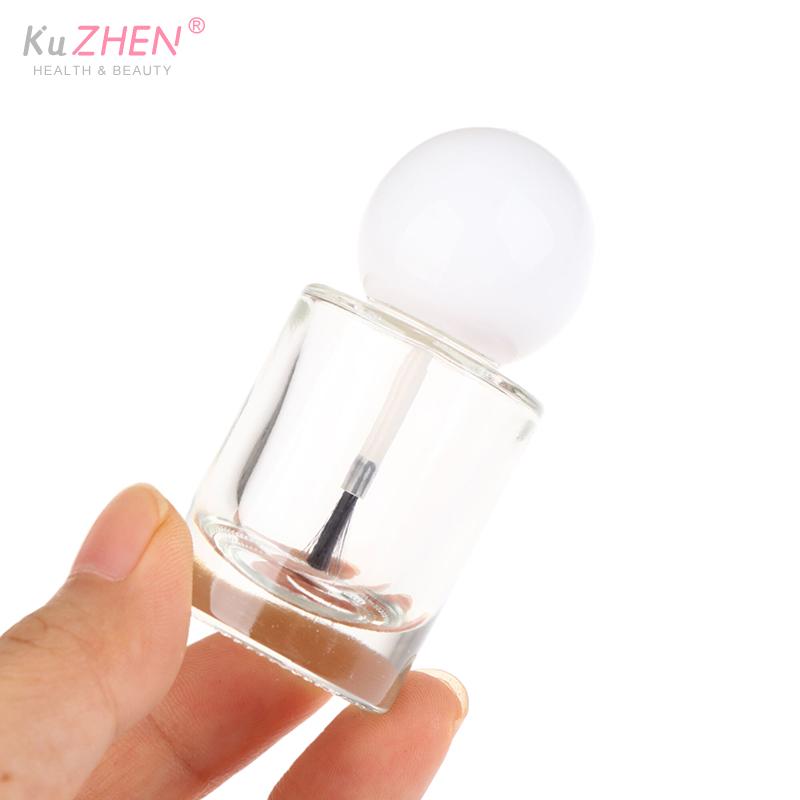 1pcs Mini 15ml Empty Nail Polish Bottles With Brush Bottles Clear Glass Nail Gel Bottles With Brush Cap Nail Oil Nail Art Tool