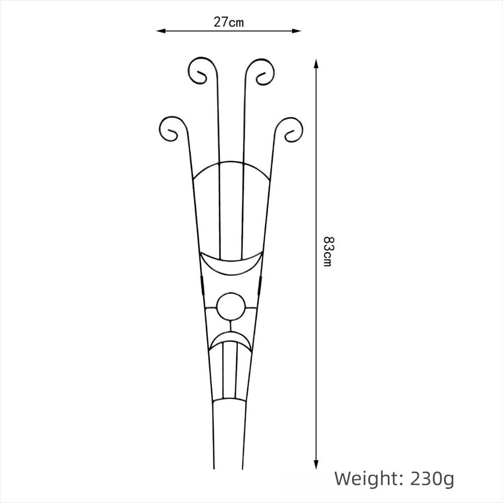 Decorative Metal Plant Climbing Rack 83cm Vine Support Plant Trellis Rust-Proof Potted Plant Support Patio