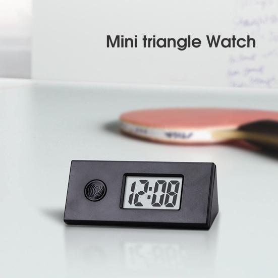 Electronic Clock Shock-proof LCD Display ABS Sturdy Mini Digital Alarm for Office