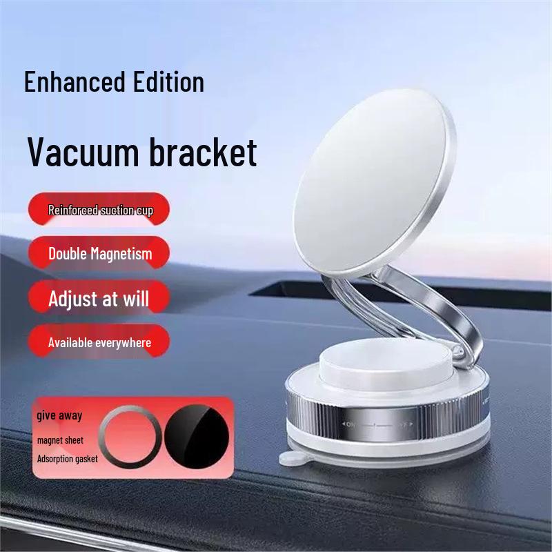 360° Rotating Magnetic Car Phone Holder & Foldable Stand with Vacuum Suction Standard