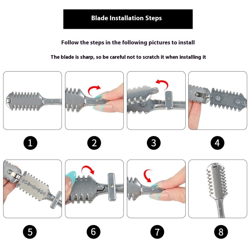 Doppelseitiger Ausdünnungsmesser Zinklegierung Friseur Manueller Rasierhobel Für Salon Professionelles Haarschneidemesserhalter Salonwerkzeug