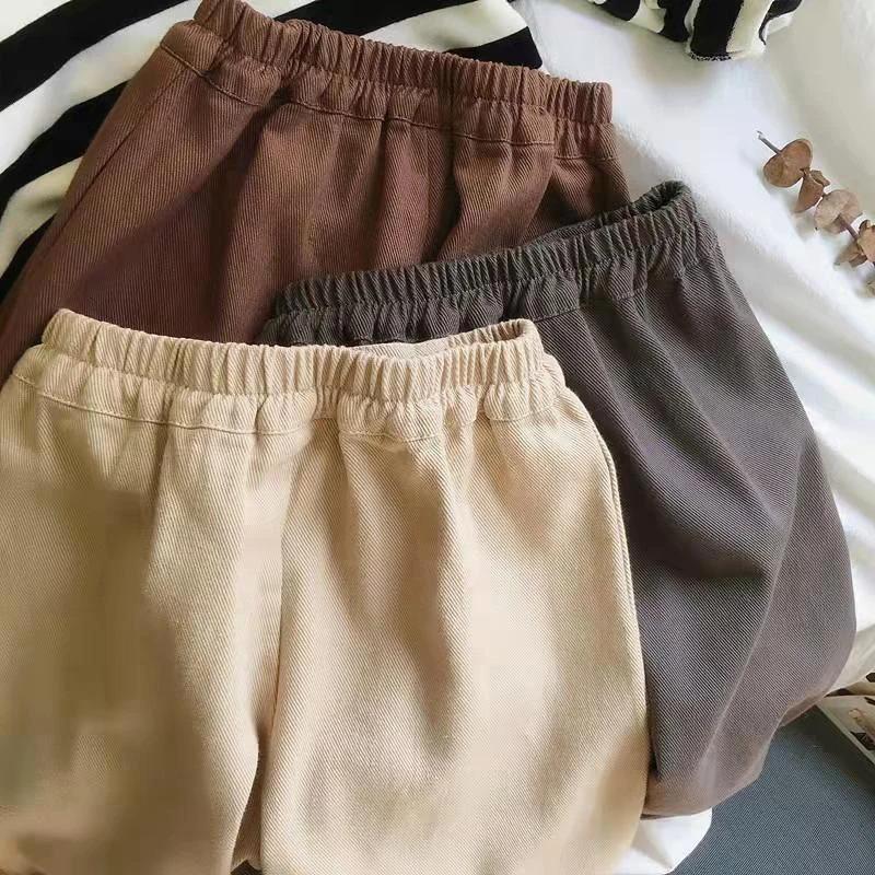 Spring Kids Harem Pants Solid Color Girls Loose Casual Pants Korean Version Thin Children Boys Trousers