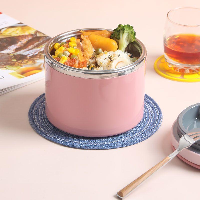Multi-layer Insulated Stainless Steel Bento Lunch Box with Lid for Students & Office Workers