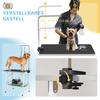Dog Grooming Table, Grooming Table with Adjustable Arm, Storage Compartment, Rubber Surface, 90 x 60 x 76 cm, Black