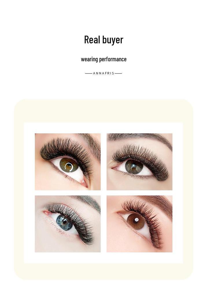 ANNAFRIS 5D Four-Leaf Clover Easy-Anchor Soft Dense W-Shape Pre-made Fan Eyelashes