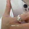 Ring Does Not Fade Niche Design Ins Opening Female High-end Sense Retro Cold Pearl Shell Versatile Irregular