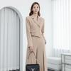 Style Latte Women Unbalanced Crop Stretch Jacket Spring Autumn Outer Trendy Tail