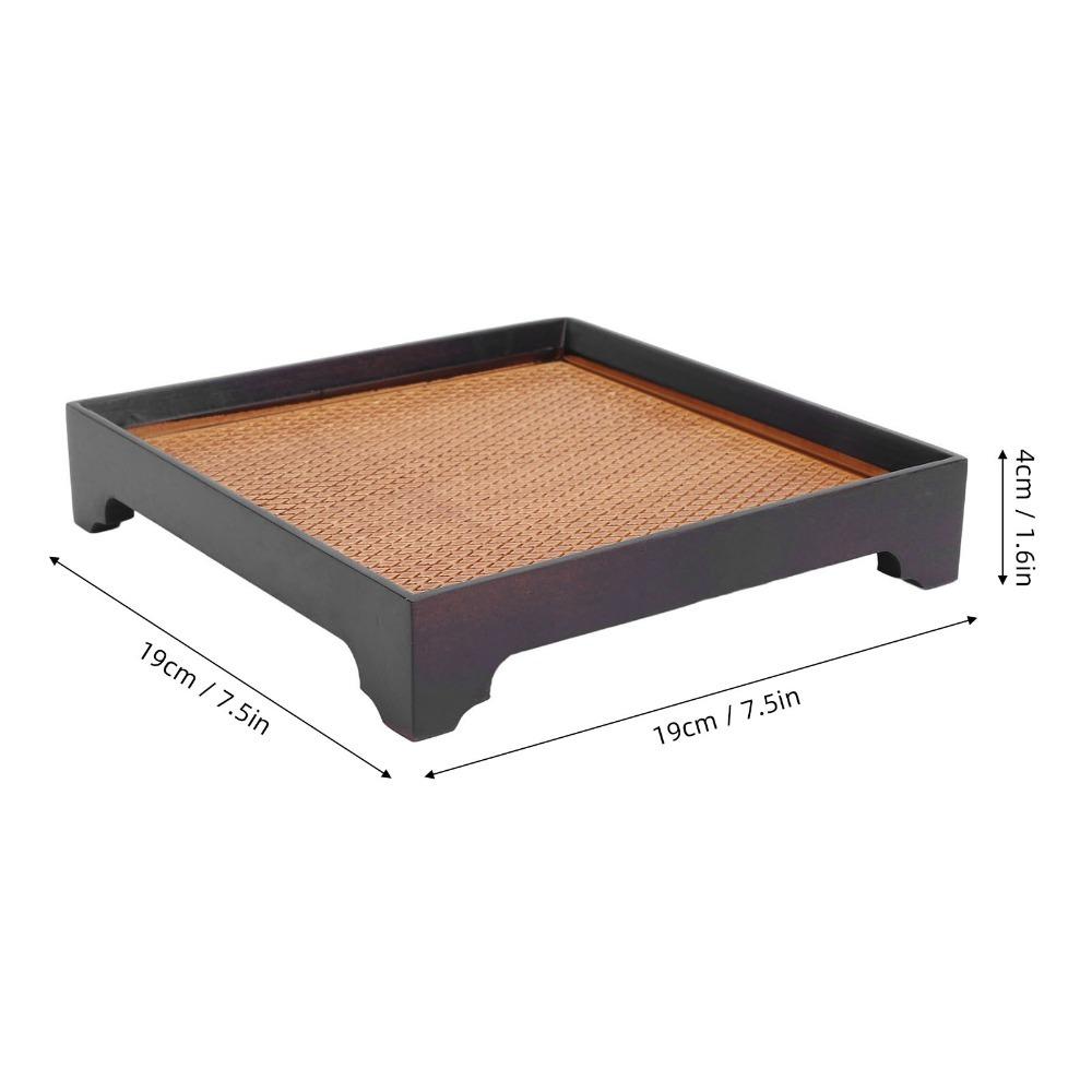 Solid Wood Square Serving Tray Non Slip Dessert Serving Tray Multifunctional Tray  Serving Platter