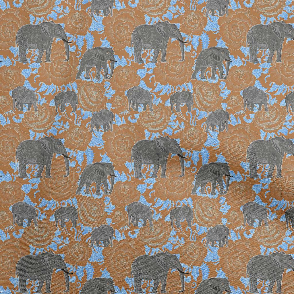 oneOone Cotton Flex Brown Fabric Animal Quilting Supplies Print Sewing Fabric by The Yard 40 Inch