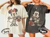 Retro Disney Halloween Shirt, Vintage Mickey Minnie Skeleton Tee, Comfort Colors Spooky Season Graphic T-Shirt, Magic Kingdom Vacation