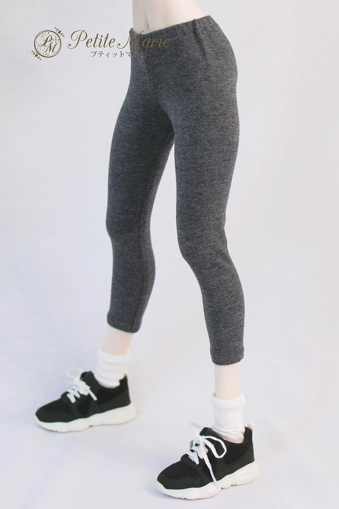 Petite Marie DD Length Dark Fits 60cm BJD Doll Daily Casual Fits DD Petite Marie 1/3 3/4 Leggings, Gray, Dolls, Clothes, Wear, Pants, 1/3 Dolls,
