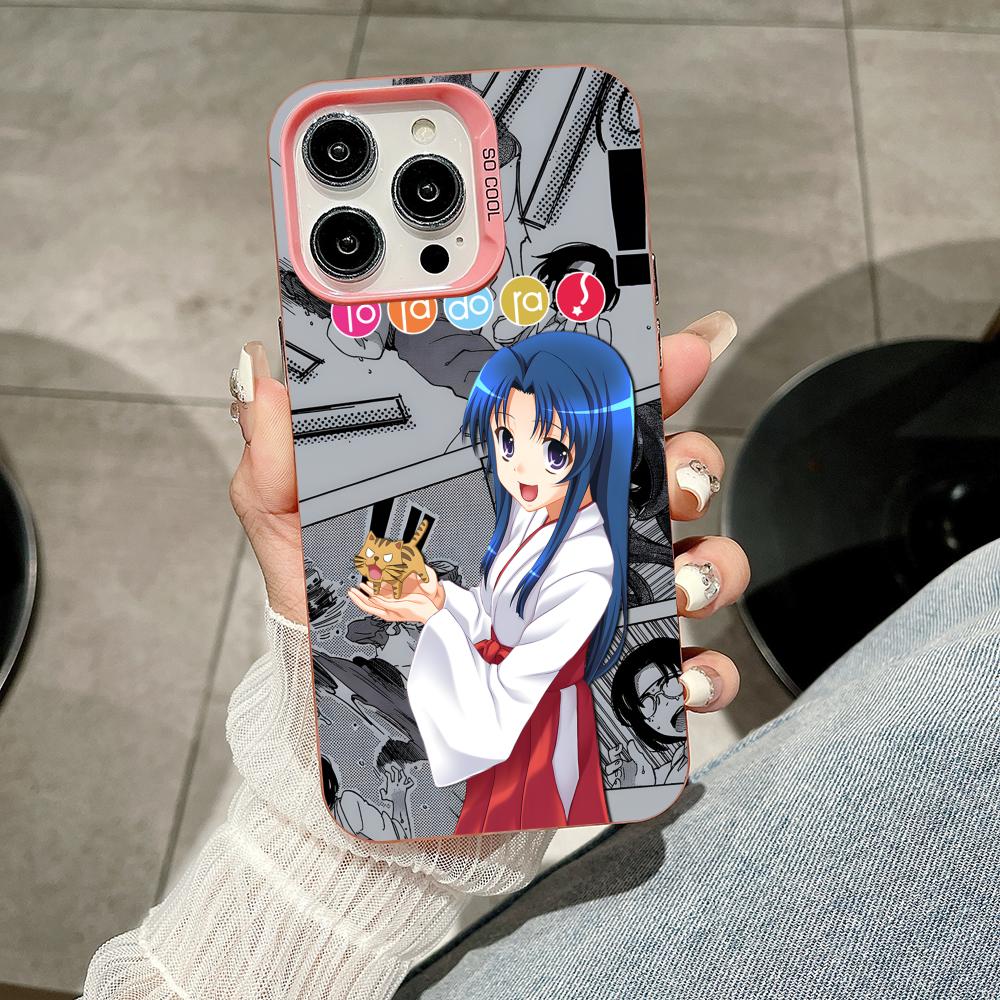 Toradora Kawashima Mobile Phone Case for iPhone 17 16 15 14 13 12 11 X XR XS 8 7 Air Pro Max Plus Translucent Pink Cover