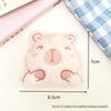 Cute Shy Capybara Plush Keychain: Cartoon Hamburger Design for DIY Clothing, Shoes, and Hat Accessories
