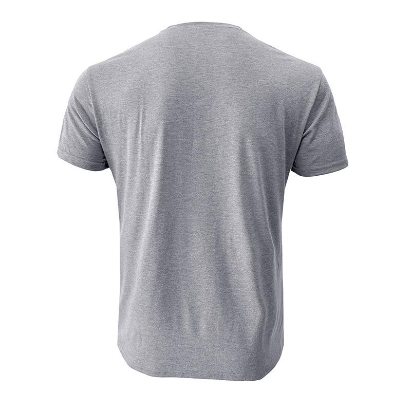 2024 Summer Men's Henley Short Sleeve T-shirt - European & American Style Crew Neck