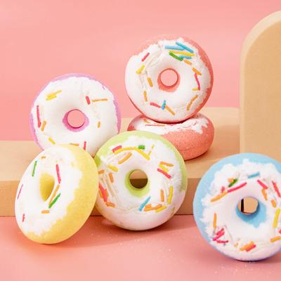Doughnut Bath Salt Ball Essential Oil Bath Bubble Ball Aromatic Moisturizing Nourishing Skin Care Shower Ball Body Cleansing Self-Care Essential