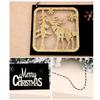 Christmas Door Sign Window Wood Festival Holiday Xmas Pendant Themed Party Atmospheres Plaque Hollow Craft Decoration