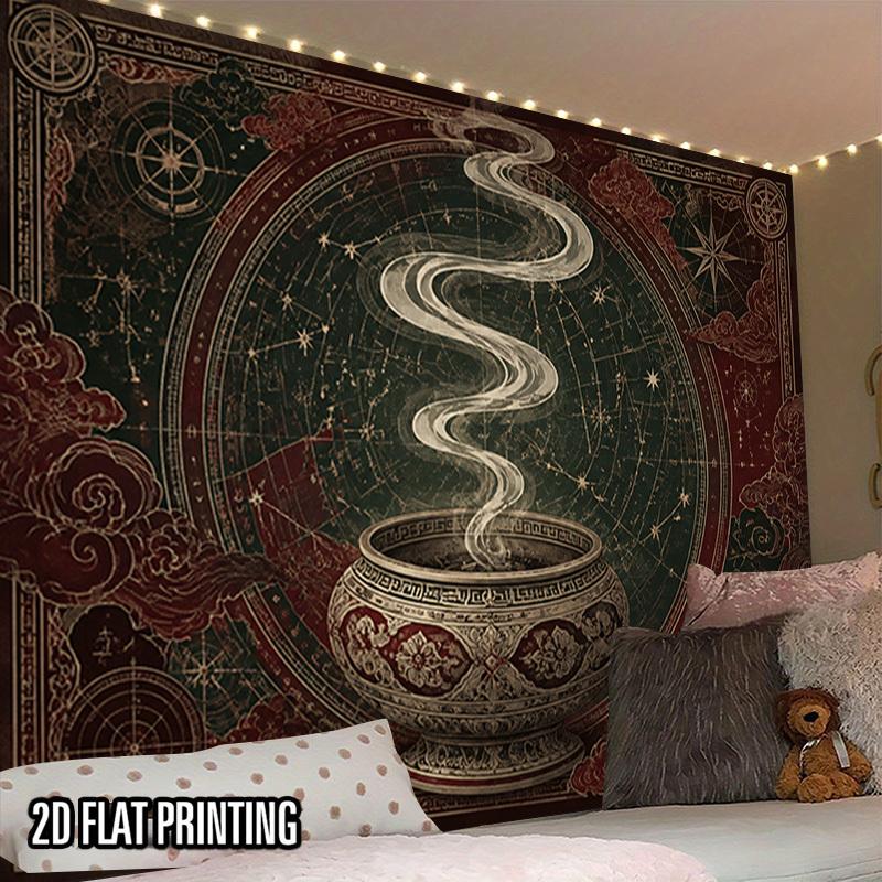 2D Flat, 1pc Large Horizontal Large Tapestry Suitable for - Large Horizontal Wall Hanging Cloth with Cosmic Mystic Astral, Horizontal Zen Meditation R