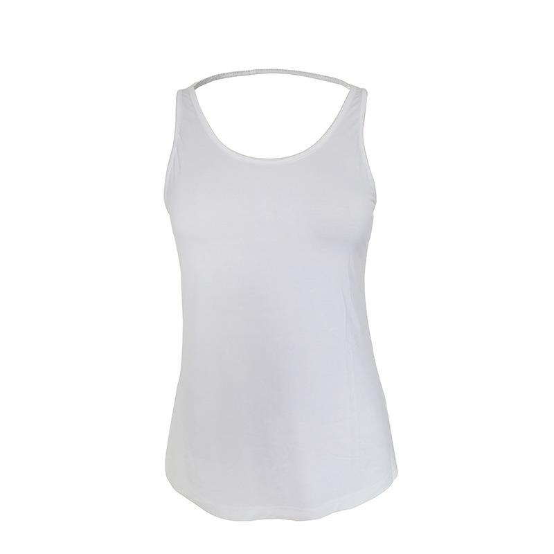 Women Loose Fit Halter Neck Backless Sleeveless Yoga Top