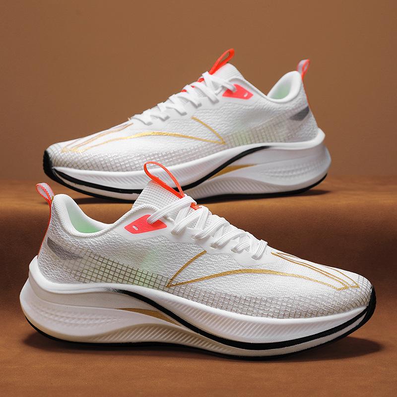 Summer running shoes men's carbon plate shock absorption small size sports shoes breathable couple casual travel shoes professional ultra-light runni