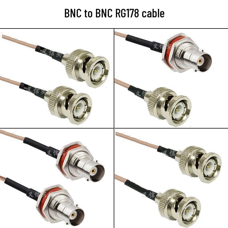 

RG178 RF Coaxial Cable: BNC Male to Female Adapter for Wireless Mic Antenna Extension ①-BNC Male to BNC Male 10cm