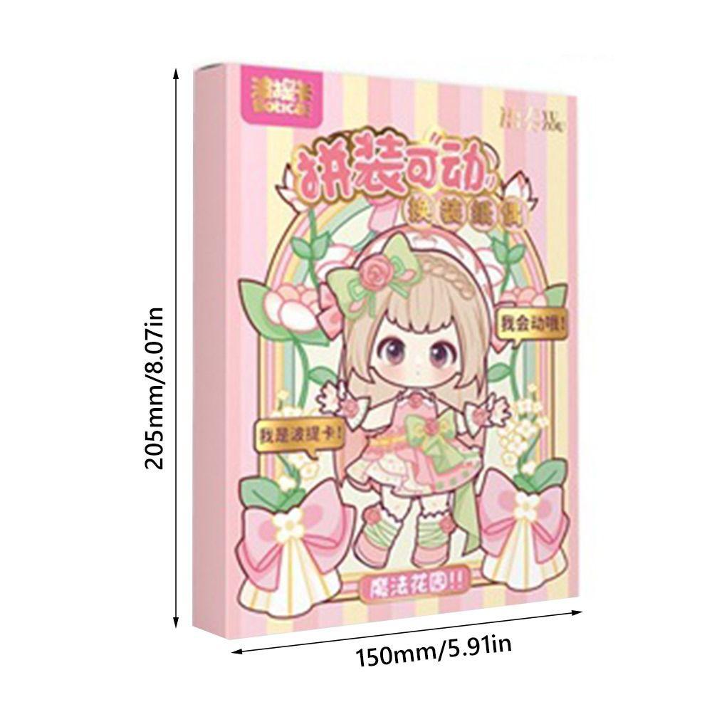 3D Design DIY Change Clothes Toys Kit Multicolor Removable Paper Puppet Parent-child