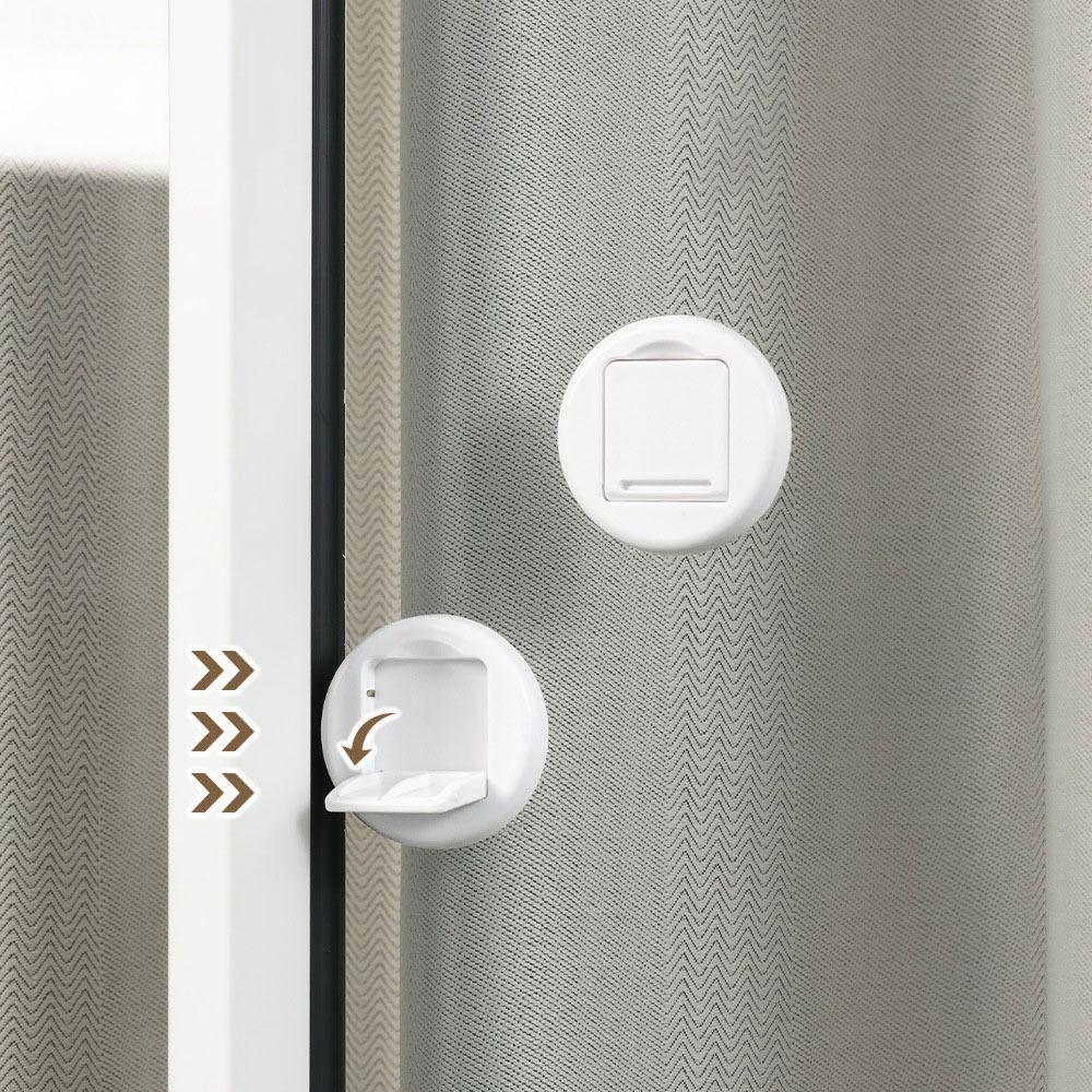 6pcs No Drilling Sliding Glass Door Lock Self-Adhesive Sliding Door Stopper  Children