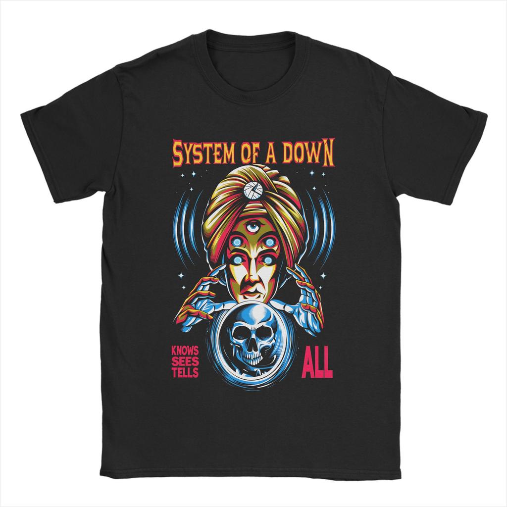 Mens TShirts System of a Down Band Mesmerize Unique Pure Cotton Tee Shirt Short Sleeve  T Shirts Crew Neck Clothing Adult