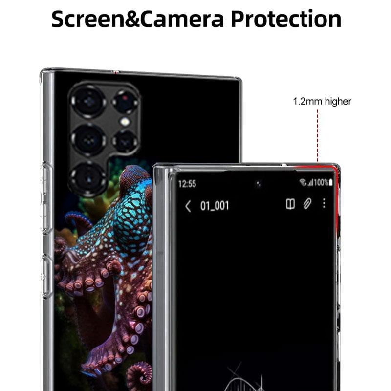 This is a Big Octopus Cases Phone Case for Samsung Galaxy S26 Ultra S25 Edge S24 S23 FE S21 Plus S20 S22 Cover TPU Capa Shell Sh