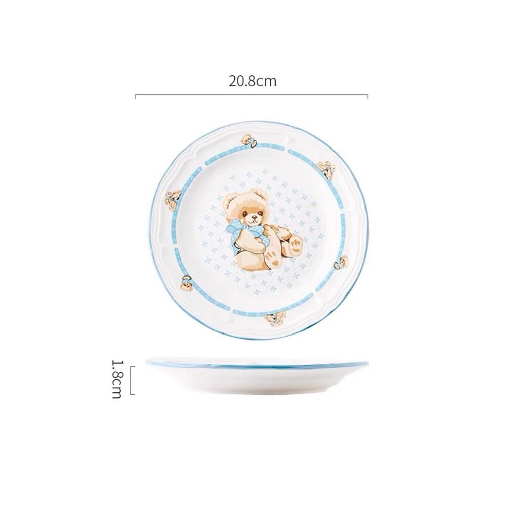 Vintage Ceramic Plates Porcelain Tableware Plate  Dinner  Set  and Dishes Kitchen Utensils