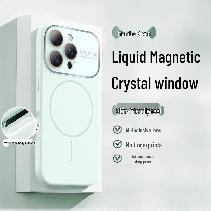 

iPhone 17 Liquid Silicone Case with Magnetic Suction & Drop-Proof Hard Cover iPhone 16